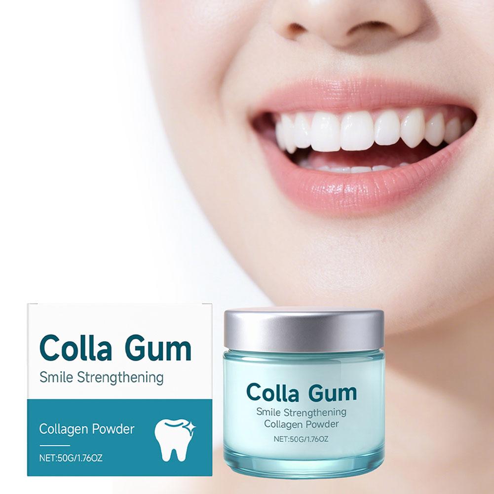 Teeth Whitening Near Me - Collageen tandpoeder: verheldert tanden, verzacht het